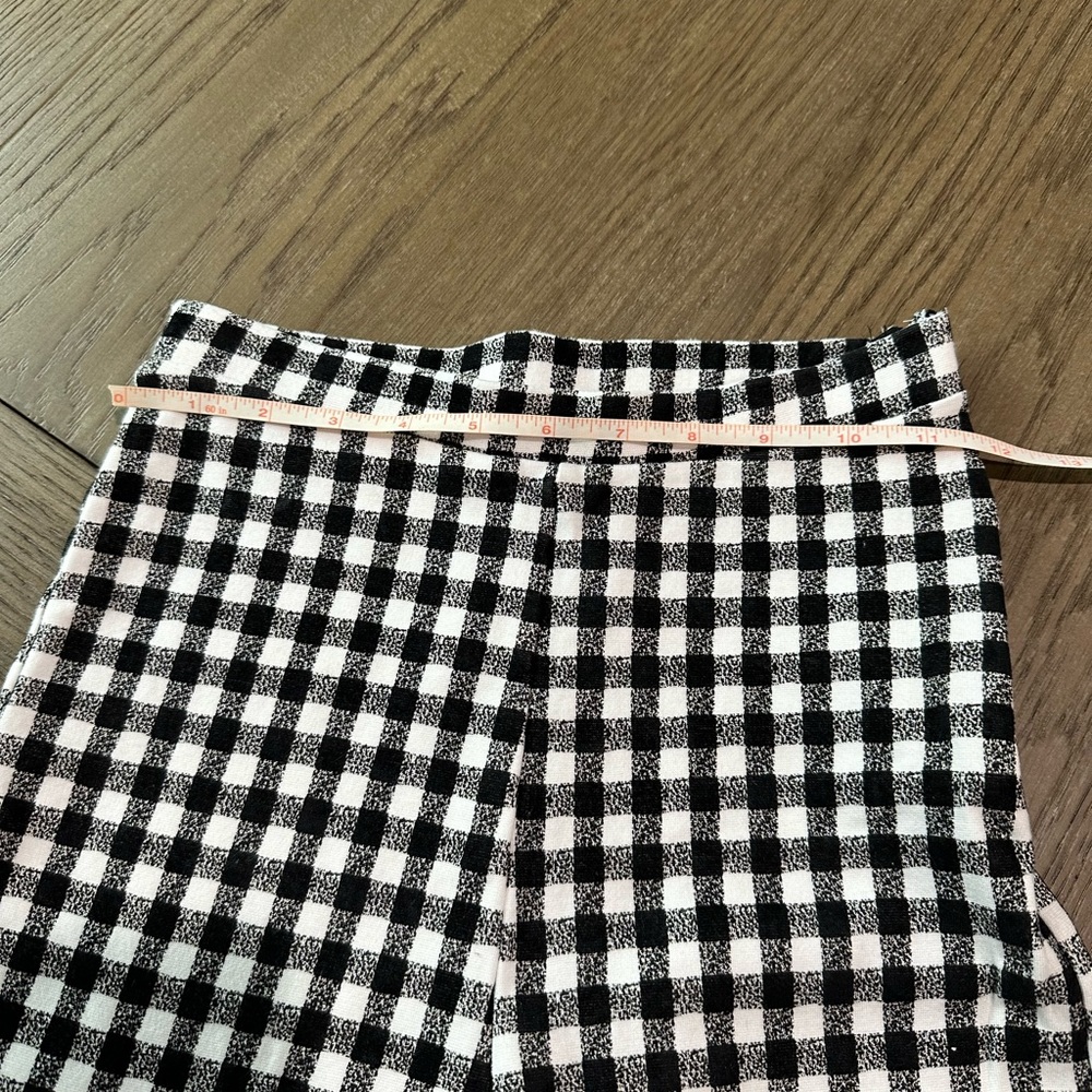 Topshop Buffalo Check Black White Pants/Leggings Size 4 - Picture 10 of 11